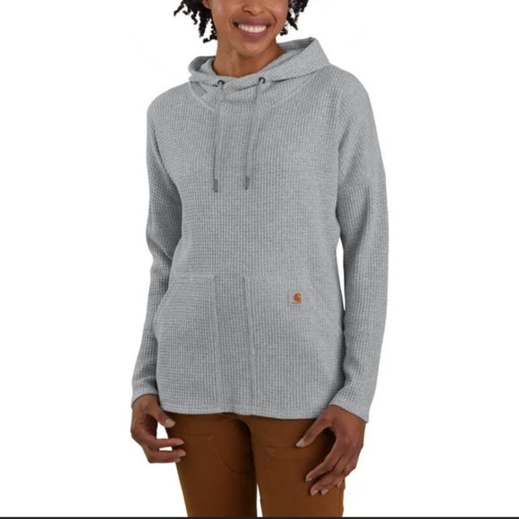 Carhartt Tops Carhartt Womens Waffle Knit Thermal Hoodie Poshmark